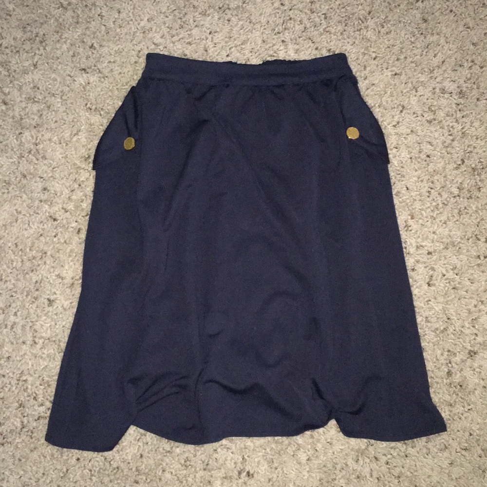 Navy Blue skirt.